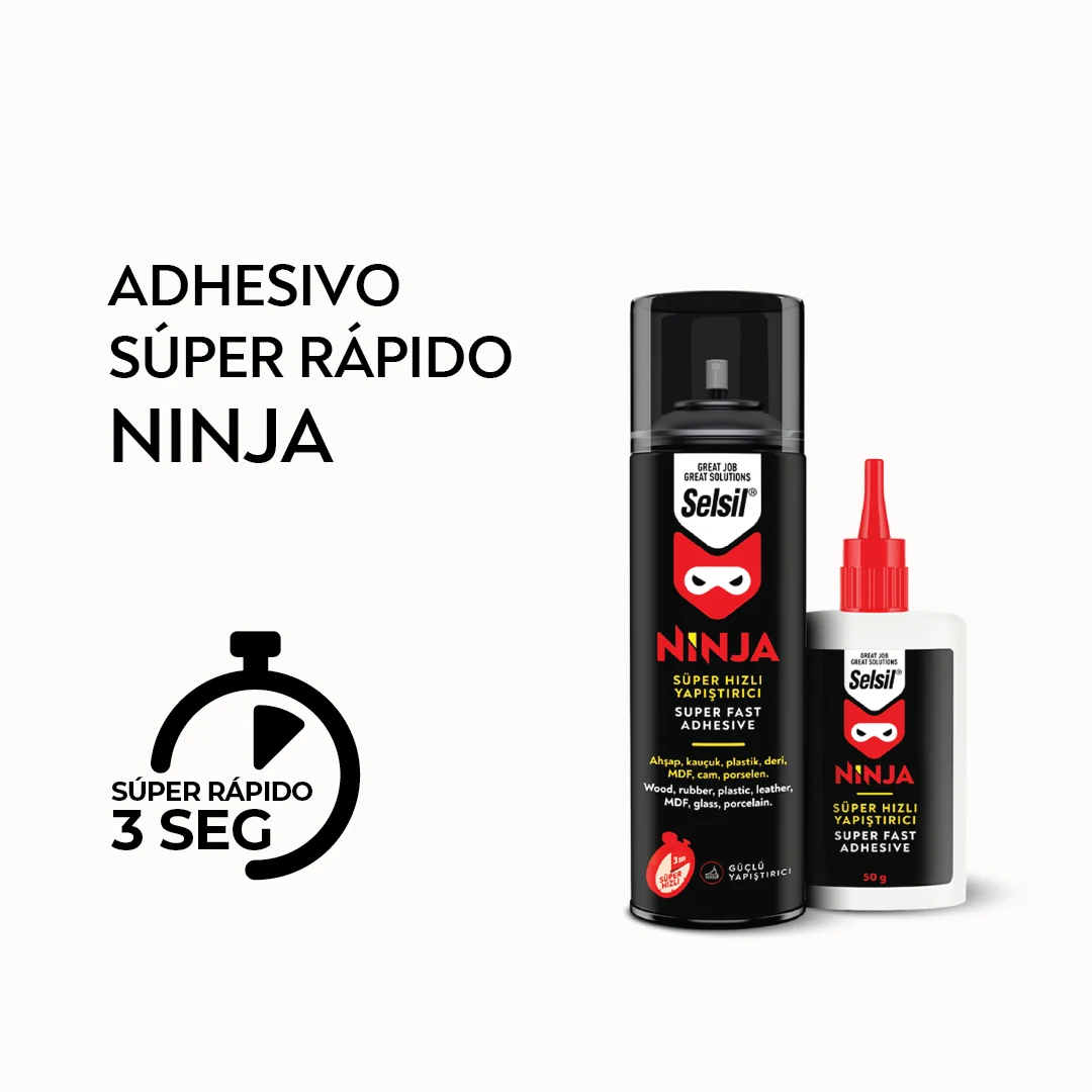 Adhesivo superrápido Selsil Ninja: 3 segundos