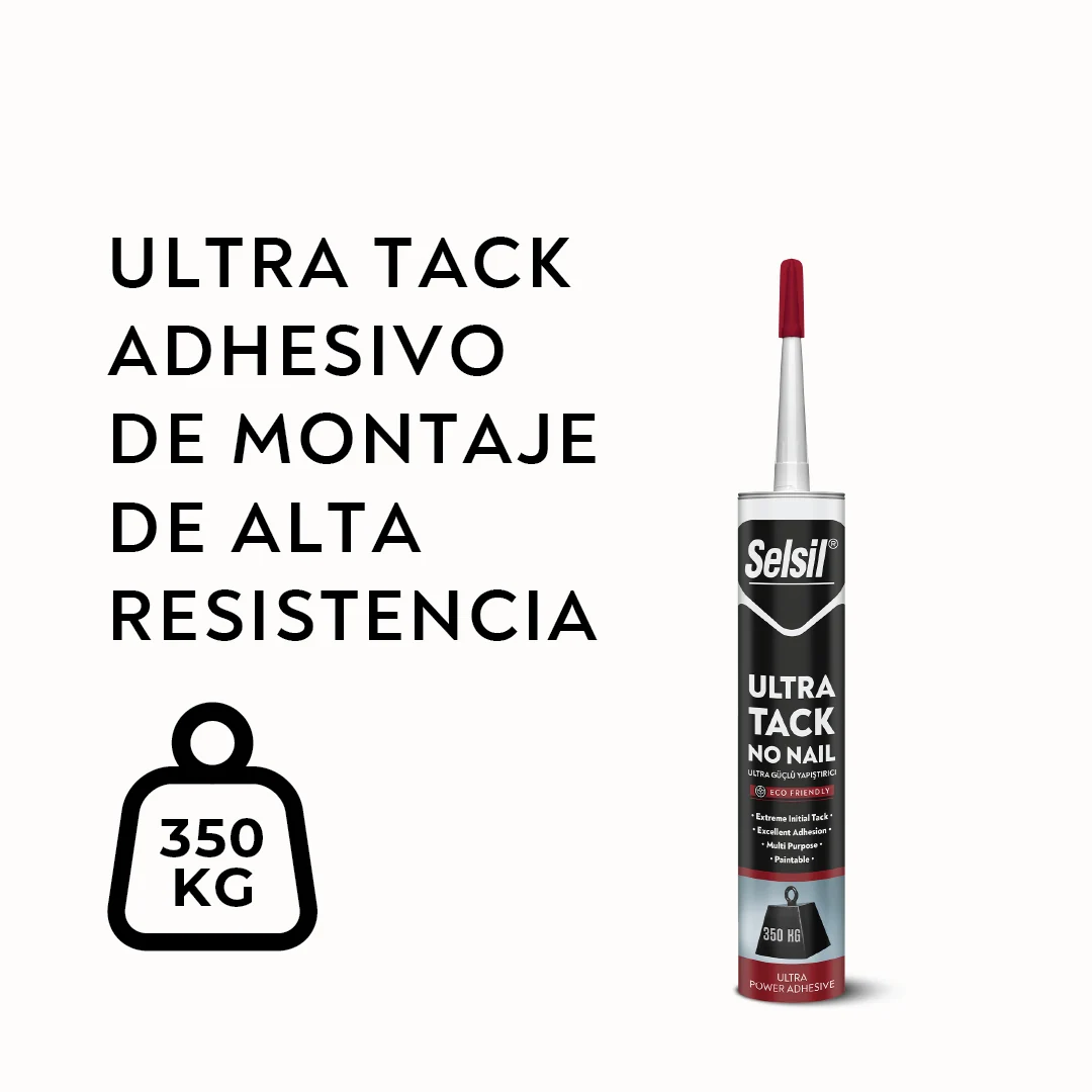 Selsil Ultra Tack, adhesivo de montaje de alta resistencia: 350 kg