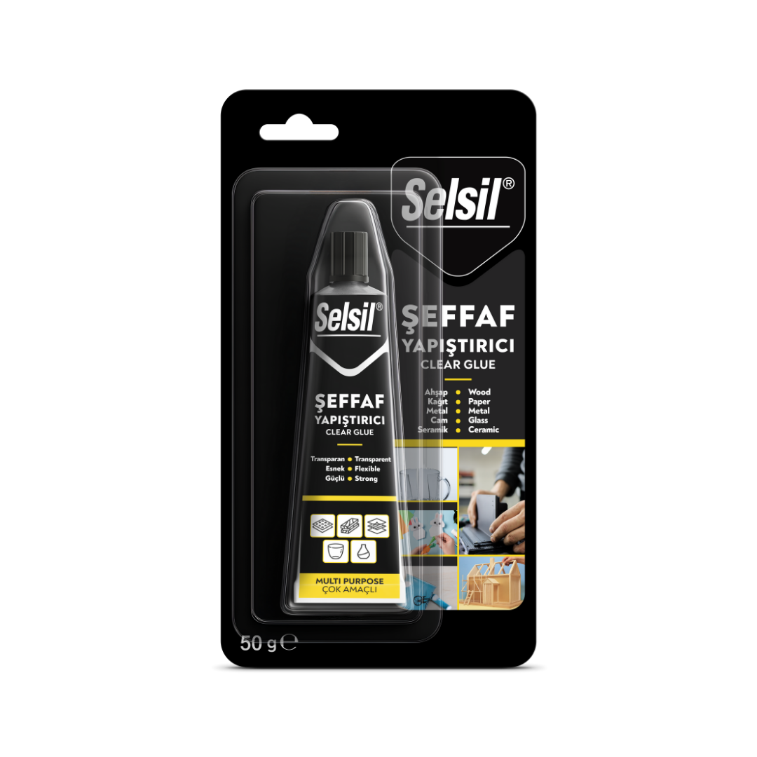 Şeffaf Yapıştırıcı 50g ürün ambalajı