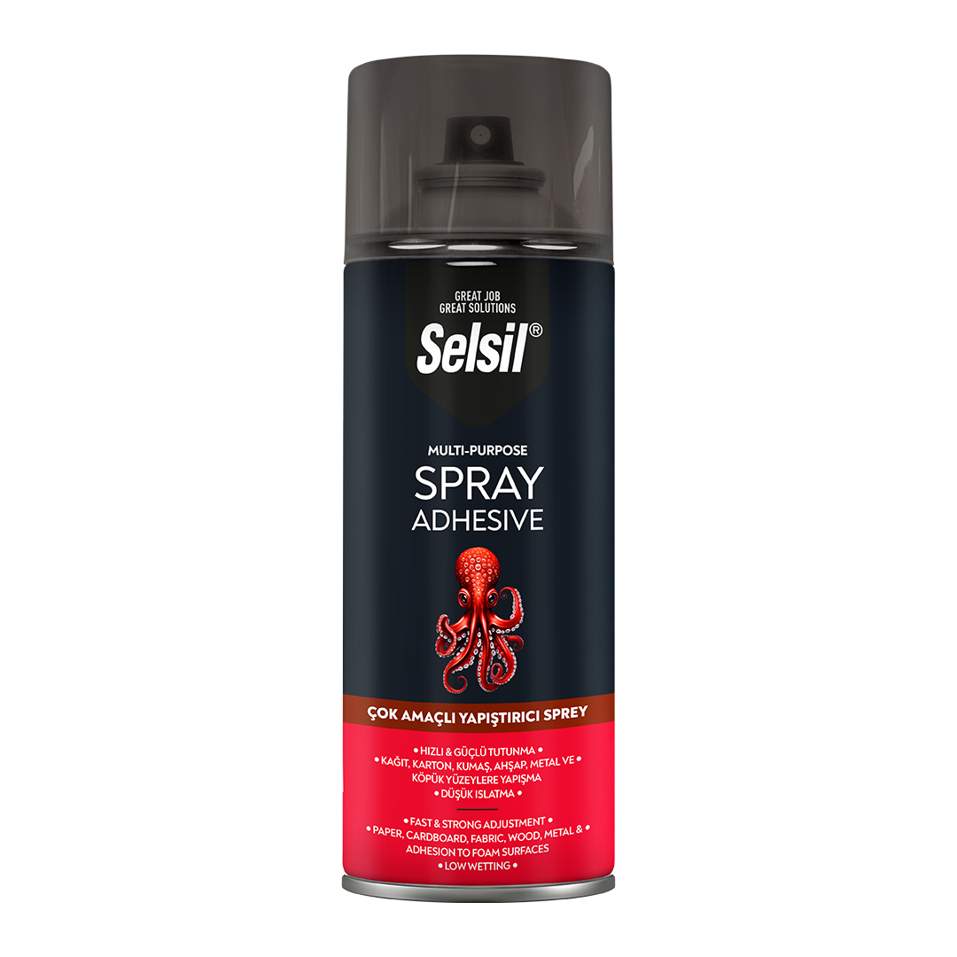 Selsil Çok Amaçlı Yapıştırıcı Sprey ürün ambalajı