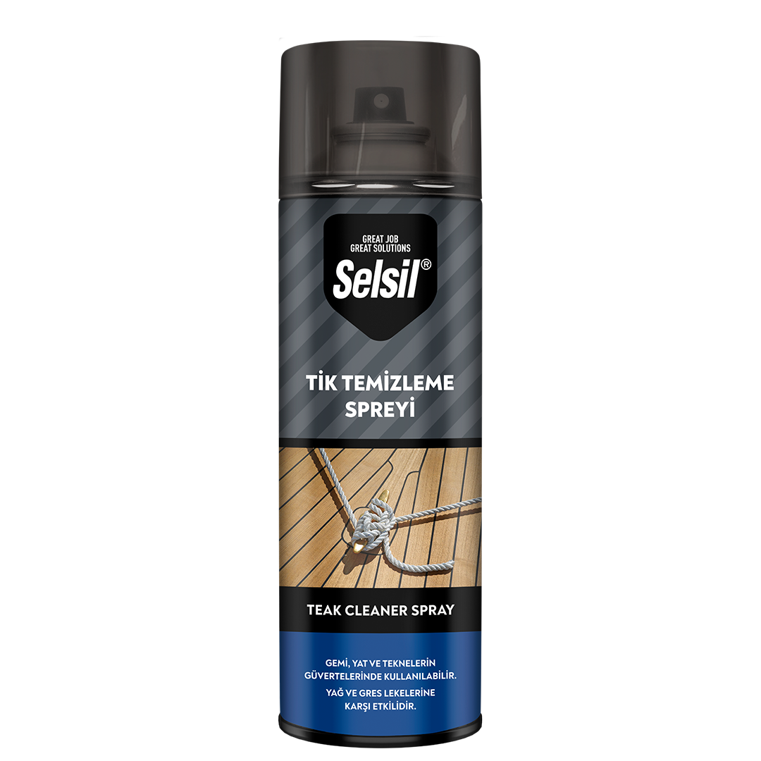 Envase del spray limpiador de teca Selsil