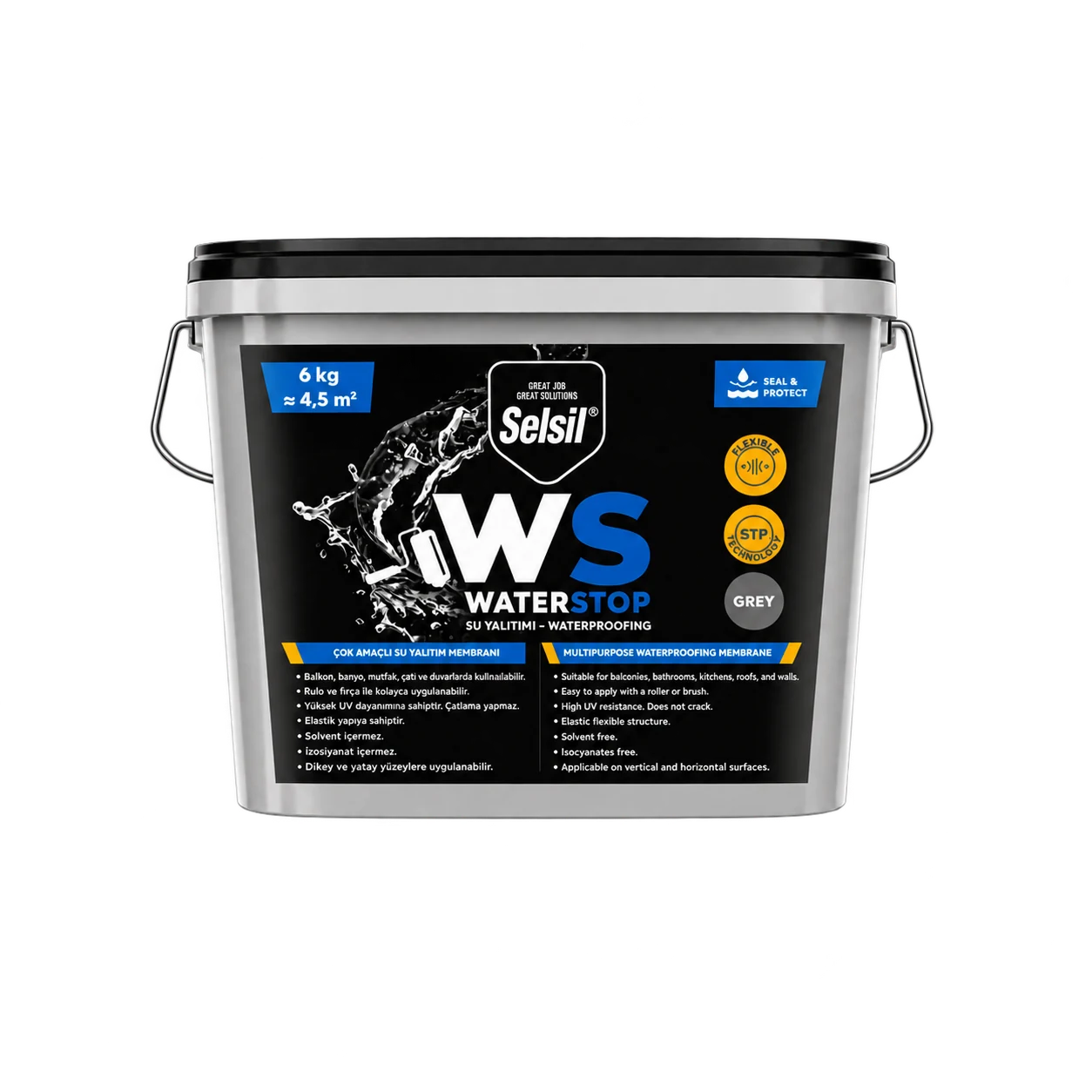 Selsil Waterstop Su Yalıtım Membranı 6 kg kovası